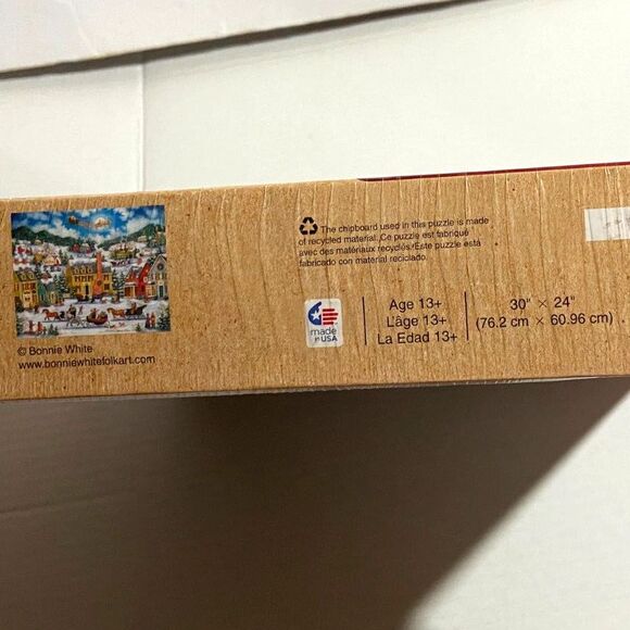 MasterPieces jigsaw puzzle; Christmas Eve Fly By by Bonnie White; 1000 pcs NEW! - Picture 3 of 5
